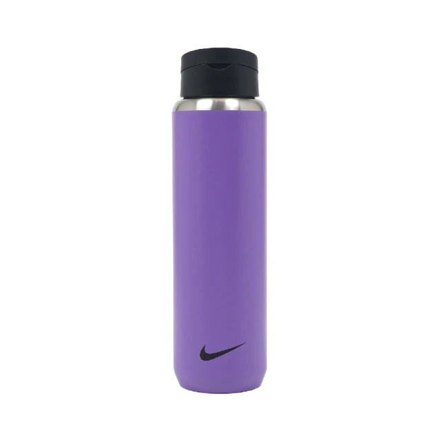 NIKE 耐吉 水壺 Rcharge Stainless Steel Straw 紫 不鏽鋼 防刮 吸管 水瓶(N100163250-524)