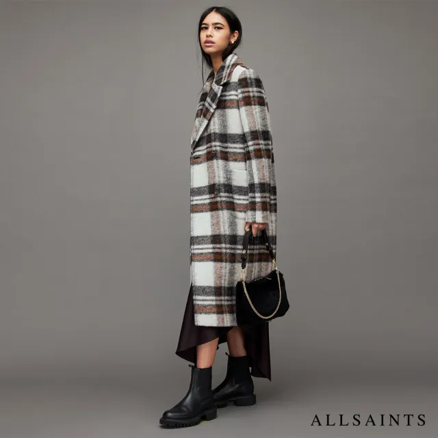 【ALLSAINTS】ESME 格紋大衣 WO015X(寬鬆版型)