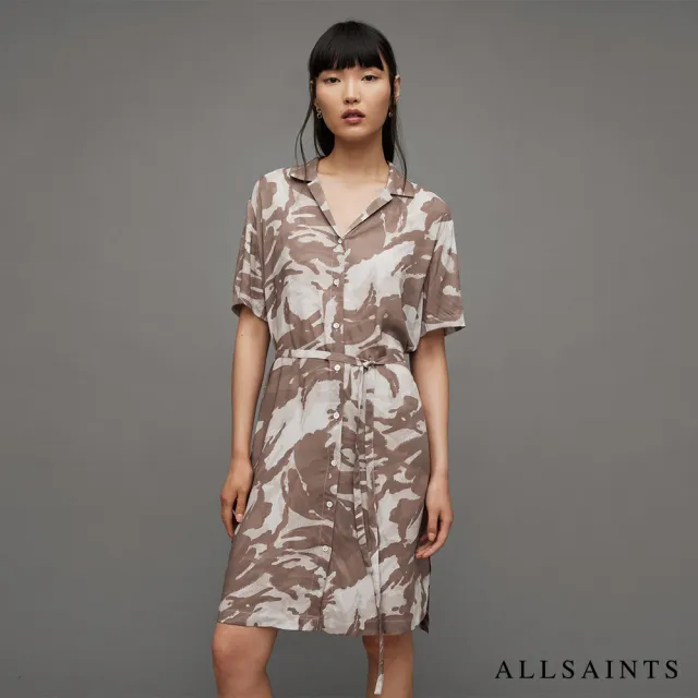 【ALLSAINTS】CAMILLA 印花洋裝 WD668Z(常規版型)