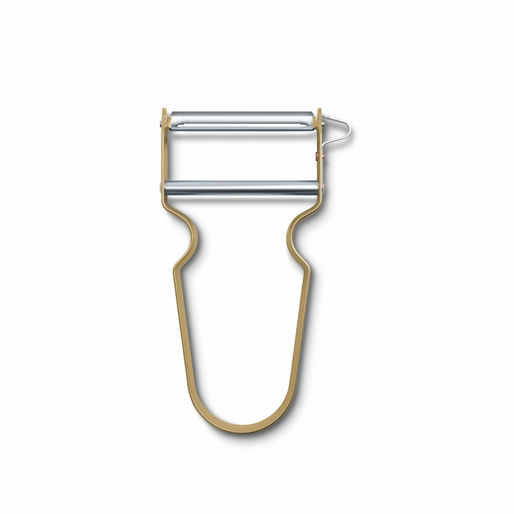 【VICTORINOX 瑞士維氏】REX Peeler金屬削皮器/腰果金(6.0900.81)