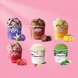 【Haagen-Dazs 哈根達斯】即期良品 馬卡龍派對迷你杯12入組(詳細效期請見規格說明)