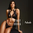 【Aubade】超模Cindy bruna×Aubade聯名款 華麗波浪丁褲 性感小褲 法國進口 女內褲(3C-黑)