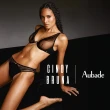 【Aubade】超模Cindy bruna×Aubade聯名款 華麗波浪三角褲.平口褲 性感小褲 法國進口 女內褲(3C-黑)