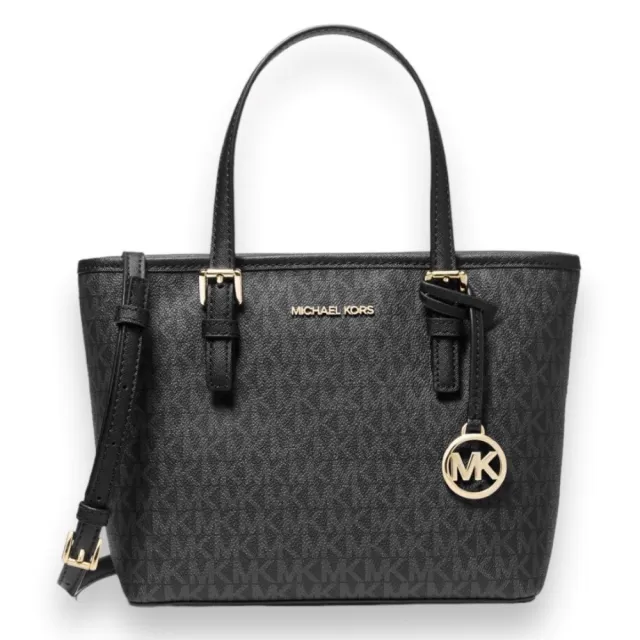 【Michael Kors】MK女生托特包 JET SET 滿版防刮材質 女款斜背包(MK 托特包 側背包 手提包 多色可選)