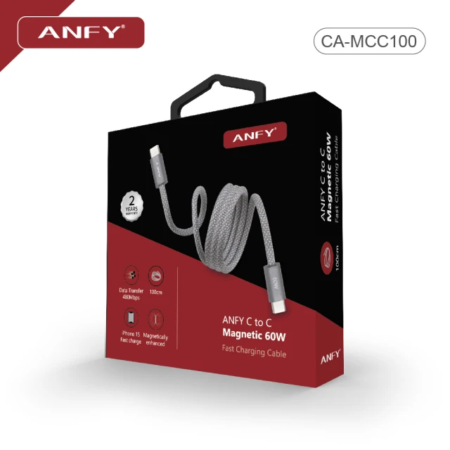 ANFY ANFY CA-MCC100(ANFY C TO C 60W 磁吸快充線 100CM)