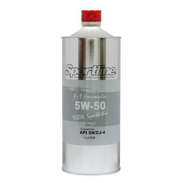 【Sportline 司博耐】賽車級 F1 Formula 5W50 銀 1L 節能型機油 整箱16瓶(車麗屋)