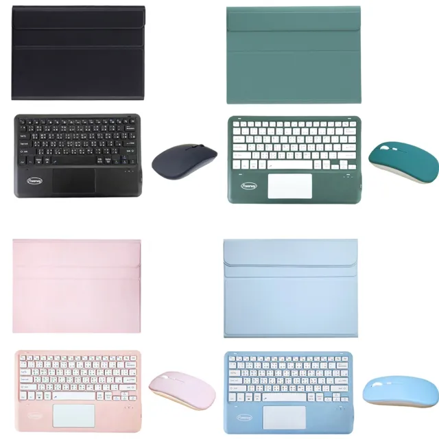 Powerway For 2024 iPad Pro 13吋-M4-平板專用樂控型藍牙鍵盤-皮套(送同色無線滑鼠)