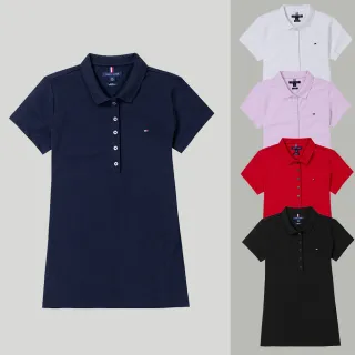 【Tommy Hilfiger】TOMMY 經典刺繡Logo短袖Polo衫 上衣-女-多色組合(平輸品/春夏必備/高爾夫球款)