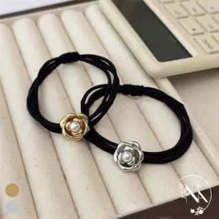 【NANA】娜娜 復古簡約珍珠花朵百搭髮圈兩入組 N113052705(珍珠 花朵 髮圈兩入組)