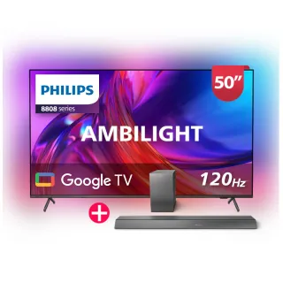 【Philips 飛利浦】50吋4K 120hz Google TV智慧聯網液晶顯示器(50PUH8808)