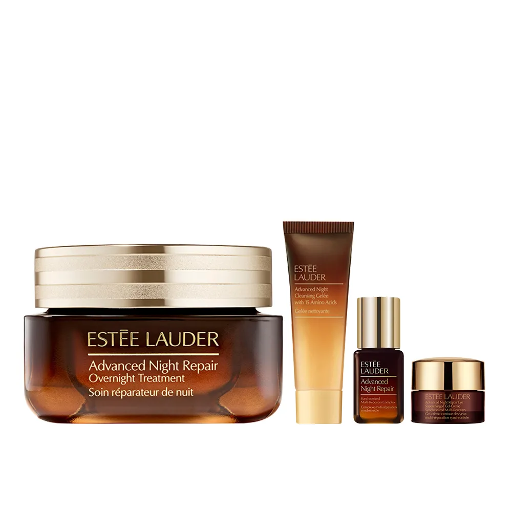 【Estee Lauder 雅詩蘭黛】特潤家族超級新品組(精華霜膜65ml+潔顏蜜15ml+小棕瓶7ml+亮眼霜5ml/週年慶)