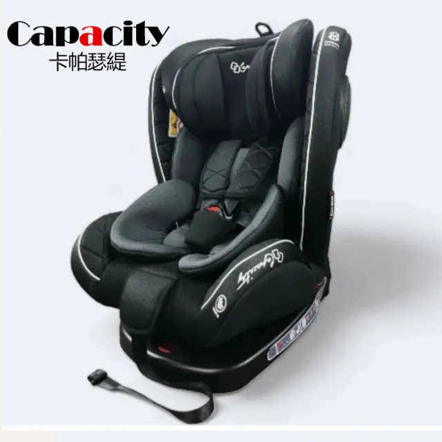 【YIP baby】卡帕瑟緹 VIP 0-12歲 ISOFIX 360度旋轉汽車安全座椅/汽座(新款磁吸式安全帶-英倫條墨)