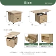 【IHouse】匠木 MIT免組裝緩衝款 移動升降小茶几/餐桌(60*60/緩衝款)