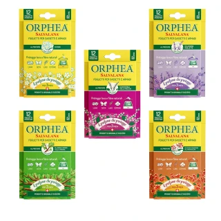 【ORPHEA 義大利歐菲雅】書籤式衣物保護片 12片/盒(經典花香/薰衣草/原木/佛手柑)