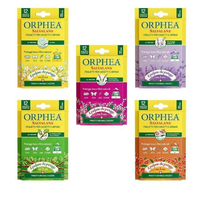 【ORPHEA 歐菲雅】書籤式衣物保護片 12片/盒(經典花香/薰衣草/原木/佛手柑)