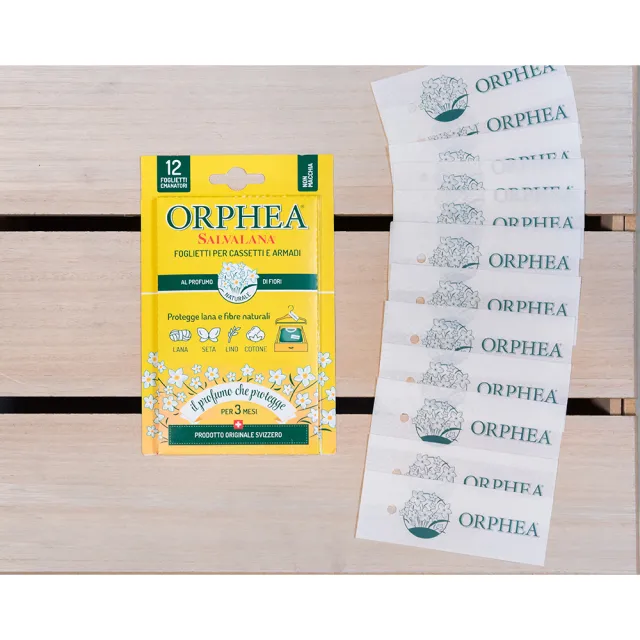 【ORPHEA 歐菲雅】書籤式衣物保護片 12片/盒(經典花香/薰衣草/原木/佛手柑)