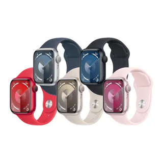 【Apple】S+ 級福利品 Apple Watch S9 GPS 45mm 鋁金屬錶殼搭配運動式錶帶(原廠保固中)