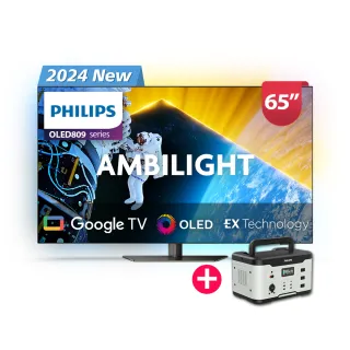 【Philips 飛利浦】65型4K OLED 144Hz VRR Google TV智慧聯網顯示器(65OLED809)