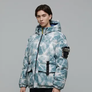 【National Geographic 國家地理】男女同款 FILMMAKER 高山系列 連帽羽絨外套 - 藍色(保暖效果佳)