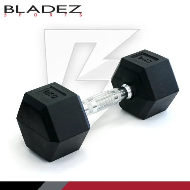 【BLADEZ】六角包膠啞鈴-8KG(二入組)