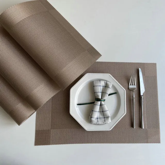 【zozo】買三送三 歐式餐桌墊45*30cm(防水耐磨隔熱餐墊/易洗速乾/餐墊/隔熱墊)