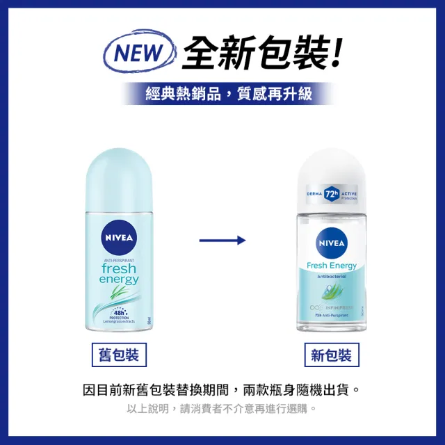 【NIVEA 妮維雅】止汗爽身乳液 清新舒涼系列50ml