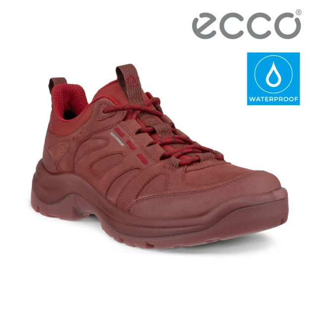 ecco OFFROAD W 越野戶外防水休閒運動鞋 女鞋(暗酒紅/磚紅色 82238361028)