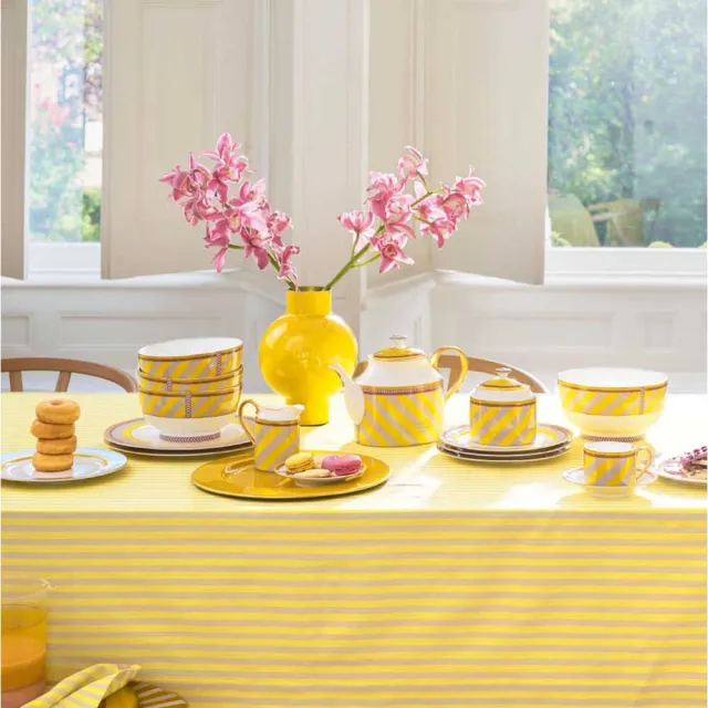 【PIP STUDIO】Chique Stripes 碗18cm-黃