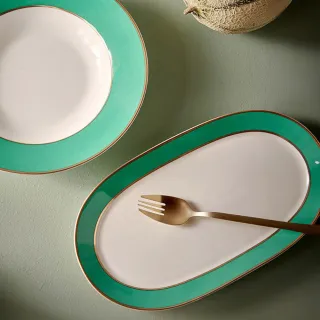 【PIP STUDIO】Chique Gold 盤子28x16x2cm-綠