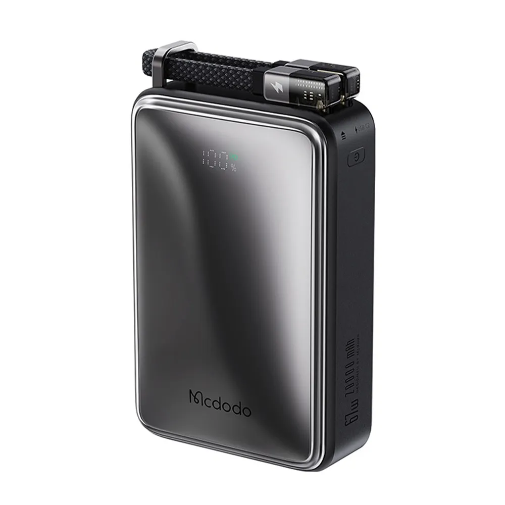 【麥多多 Mcdodo】MC-433 超迷你 20000mAh 67W 急速 3孔 2C1A 行動電源(3.85V/77Wh 可充筆電 自帶100W線)