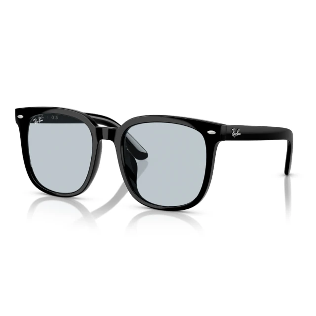 RayBan 雷朋 大鏡片 膠框 水洗淺藍色 太陽眼鏡(RB4401D 601/72 57mm 55mm)