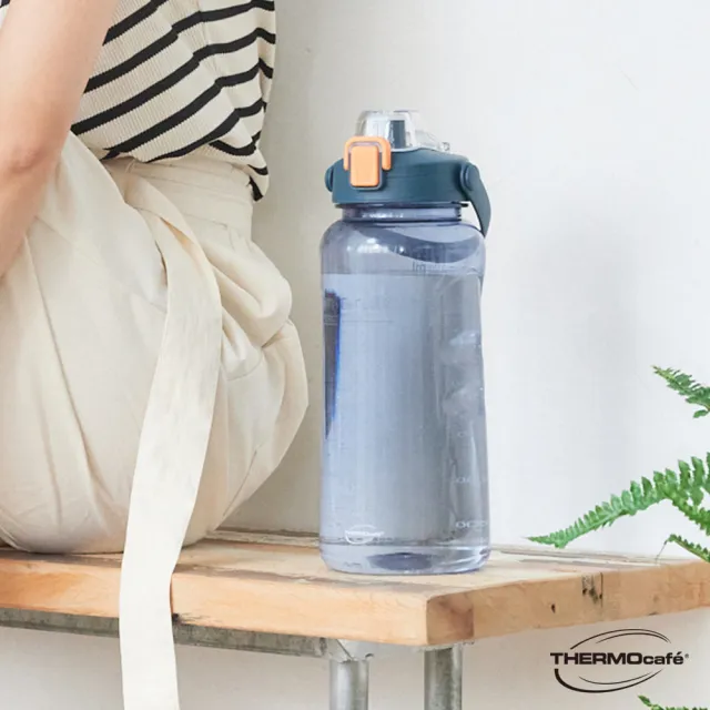 【THERMOcafe 凱菲】買1送1_彈蓋直飲隨手瓶2200ml+2200ml(TCTB-2200+TCTB-2200)