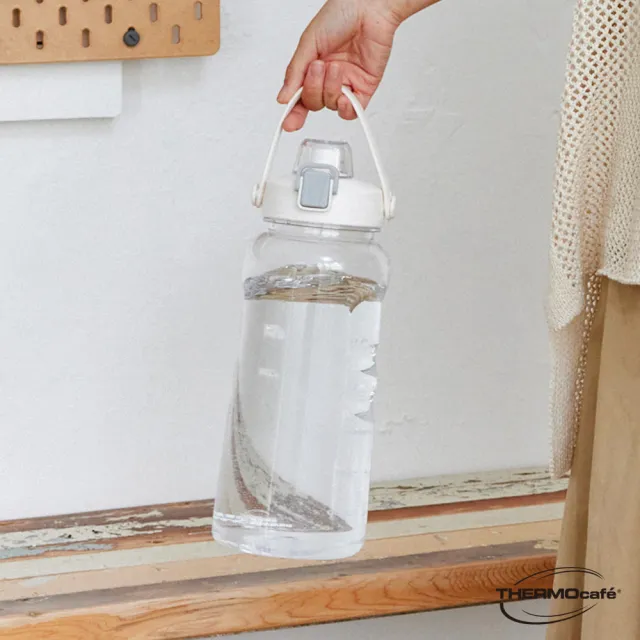 【THERMOcafe 凱菲】買1送1_彈蓋直飲隨手瓶2200ml+2200ml(TCTB-2200+TCTB-2200)