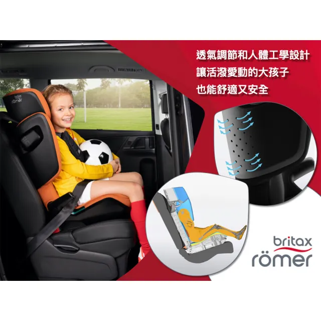 【Britax】英國 3-12歲 ISOFIX 成長型汽車安全座椅 Briax Romer Kidfix i-Size(多款可選)