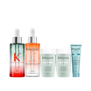 【KERASTASE 巴黎卡詩】濃密芯生+皇家滋養頭皮精華雙入組