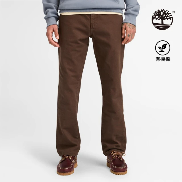 Timberland 男款深棕色休閒長褲(A6FHE243)