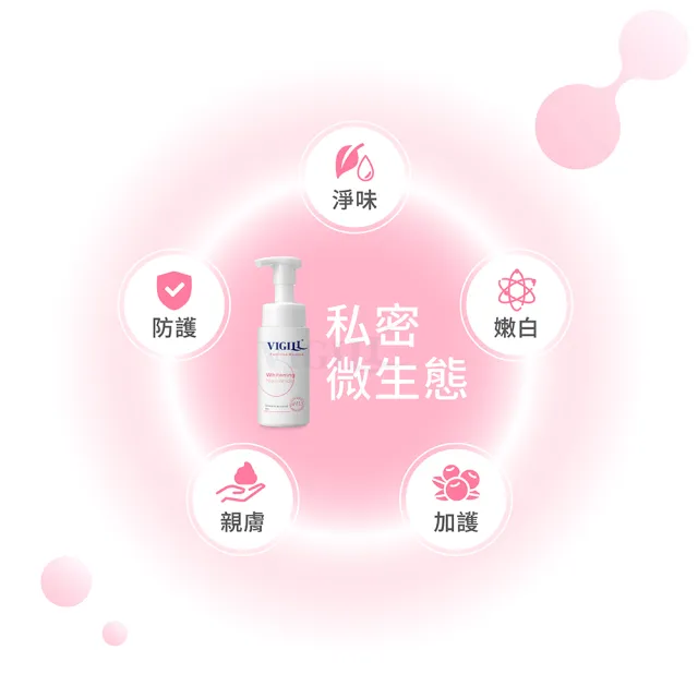 即期品【VIGILL 婦潔】即期-滋潤嫩白私密柔淨慕絲150ml(效期至2025/04/23)