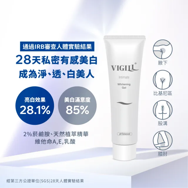 【VIGILL 婦潔】私密高效美白凝露100ml(私密美白 肌膚美白 男女可用)