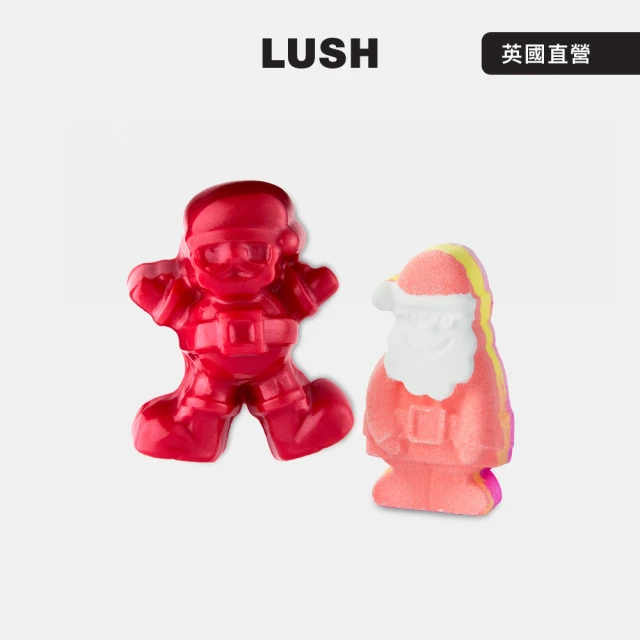 LUSH 嵐舒 聖誕老人 聖誕限定沐浴組合(泡澡球/沐浴果凍/果香/草莓/覆盆子)