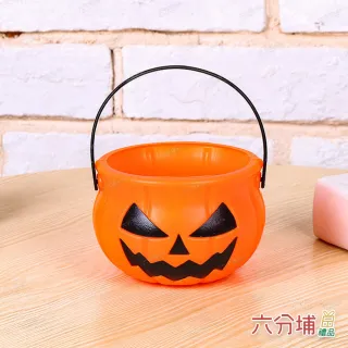 【六分埔禮品】萬聖節三角眼南瓜桶11x7cm-2入組(擺飾派對糖果餅乾袋討糖袋糖果桶兒童手提桶裝飾佈置)
