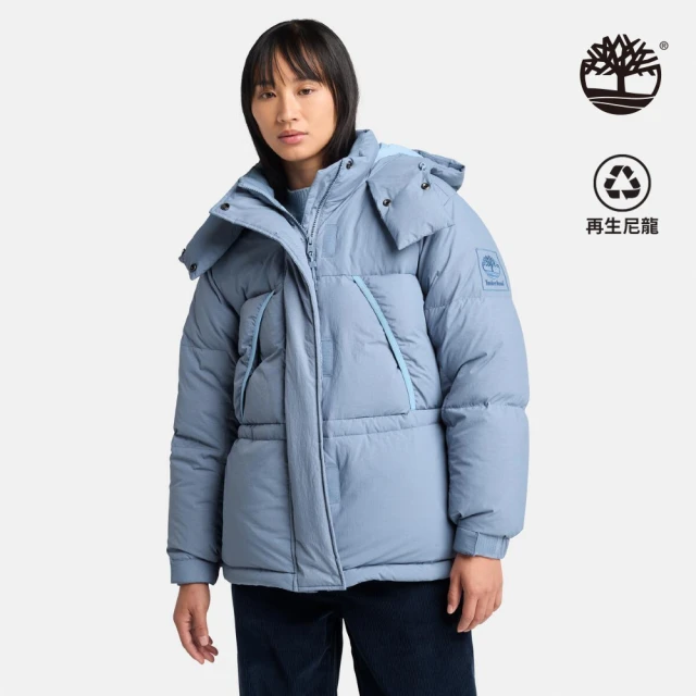 Timberland 女款淡藍色再生羽絨外套(A5ZAUA42)