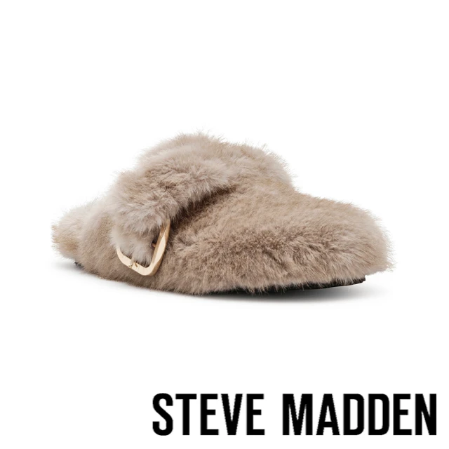 steve madden PLUSHIE 保暖毛毛穆勒拖鞋(絨米)