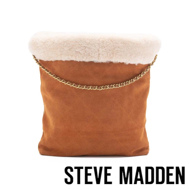 steve madden WANN 復古拼接毛毛托特包(卡其色)