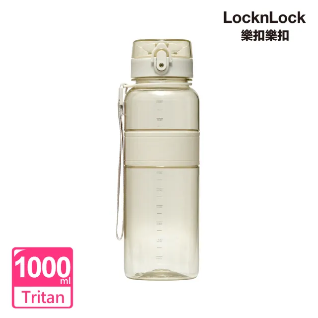 【LocknLock 樂扣樂扣】官方直營 買一送一-Tritan優質彈蓋提帶水壺1000ml(2色任選)