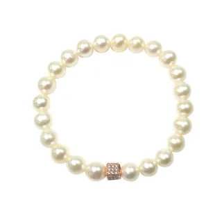 【金石工坊】珍珠經典永存手鍊(8mm)