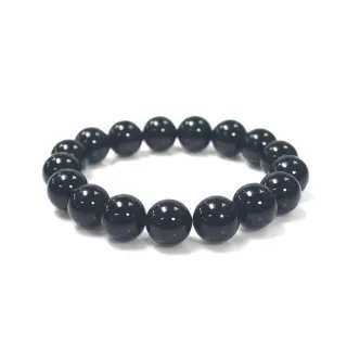 【金石工坊】黑瑪瑙開運化煞手鍊(12mm)