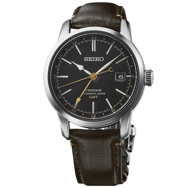 【SEIKO 精工】PRESAGE系列 漆藝錶盤 GMT機械腕錶 推薦 送禮 畢業禮物(SPB447J1/6R54-00F0C)