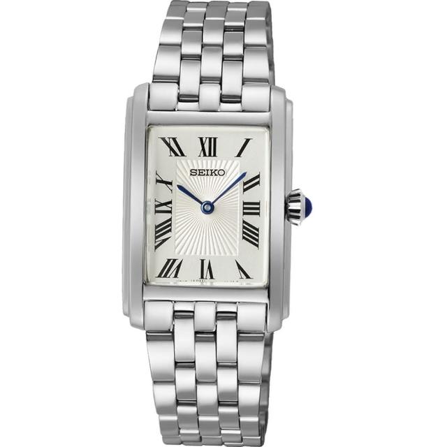 【SEIKO 精工】官方授權 CS系列 時尚簡約方形女腕錶 錶徑22.2×34mm SK008(SWR083P1)