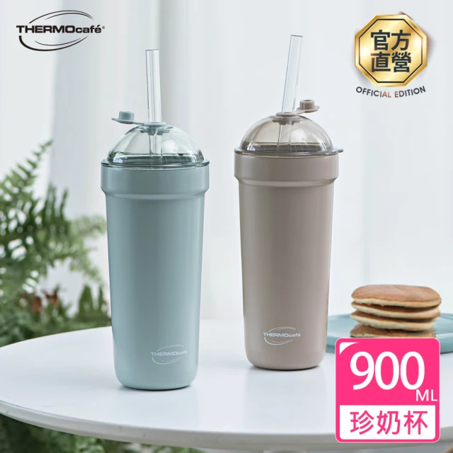 THERMOcafe 凱菲 不鏽鋼真空吸管保溫杯900ml(TCBT-900)