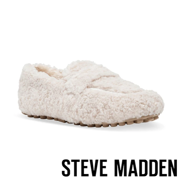 steve madden CURATOR 泰迪絨毛保暖樂福鞋(絨白)